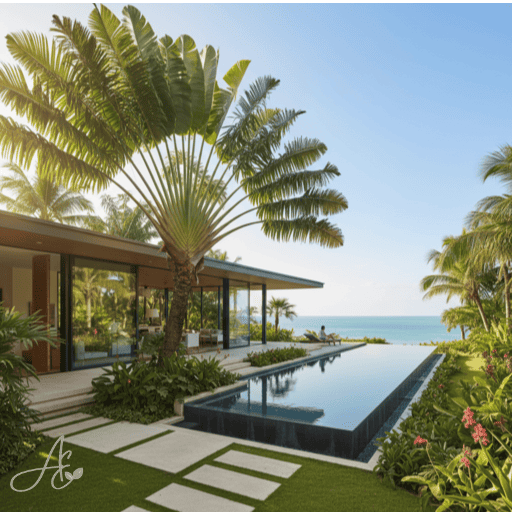 >Paisagismo profissional com Ravenala madagascariensis